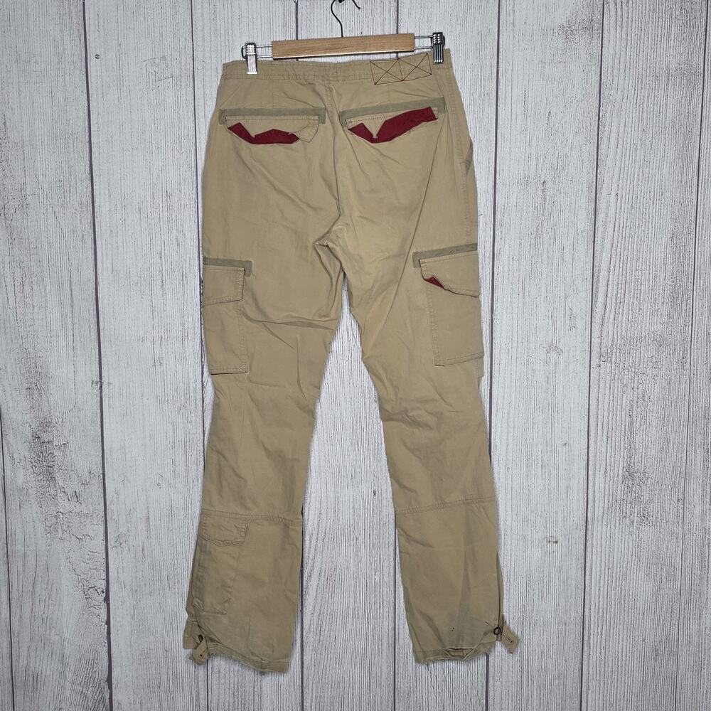 Y2K Abercrombie & Fitch “Fitch-Pant” Utility Cargo Pant with Red Contrast, sz 6 - Picture 2 of 8